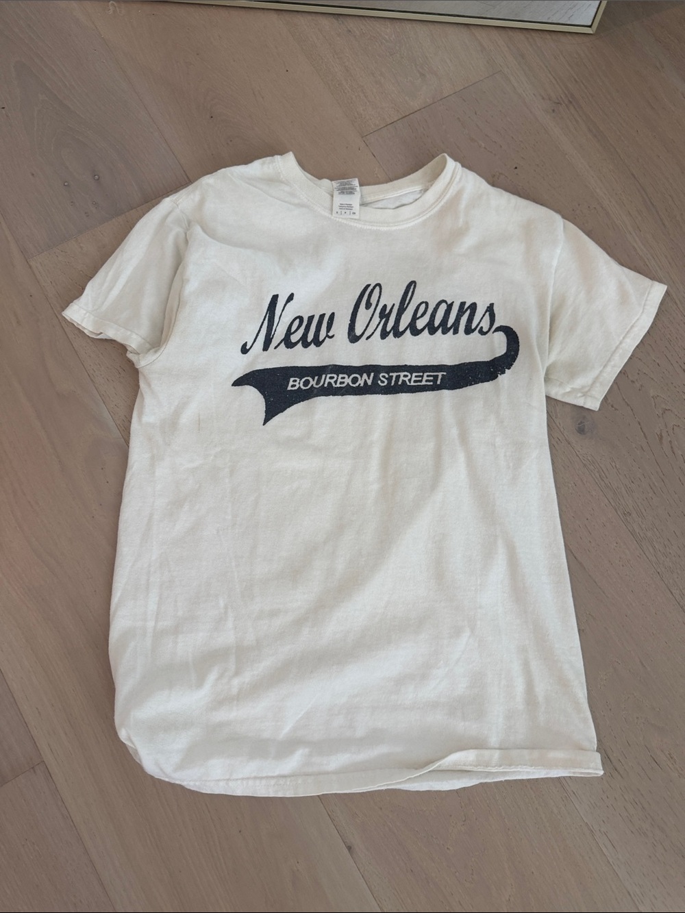 Gildan White New Orleans Bourbon Street Graphic Tee